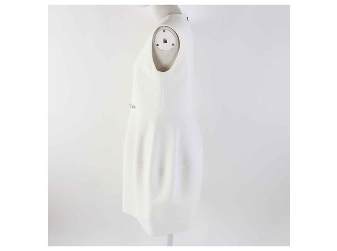 Autre Marque Ärmelloses Kleid mit Kunstperlen YOKO CHAN weiß 40 - Ansicht 3