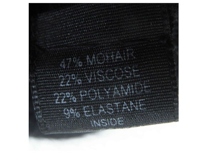 Cappello Chanel Mohair Rayon COCO Mark Nero M - vista 10