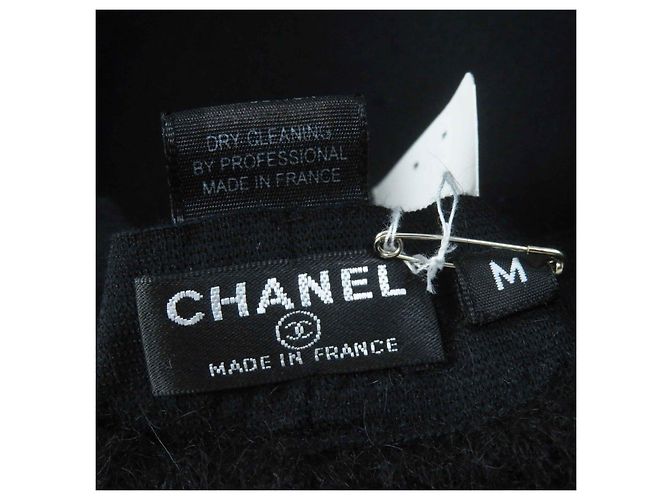 Cappello Chanel Mohair Rayon COCO Mark Nero M - vista 9