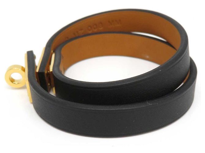 Hermès Hermes Leather Mini Kelly Bracelet Black - view 3