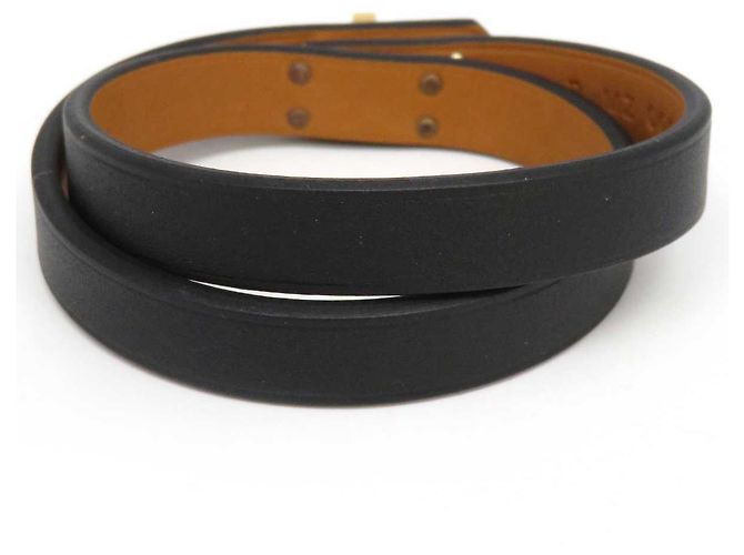 Hermès Hermes Leather Mini Kelly Bracelet Black - view 4