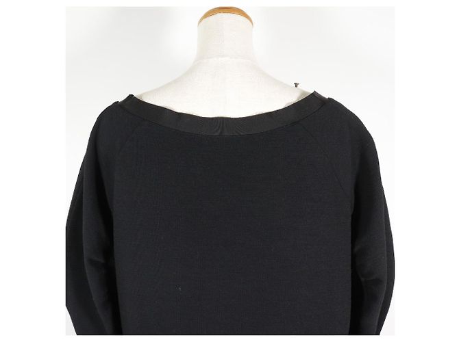 Camicia tunica in rayon nylon nera Prada - vista 4
