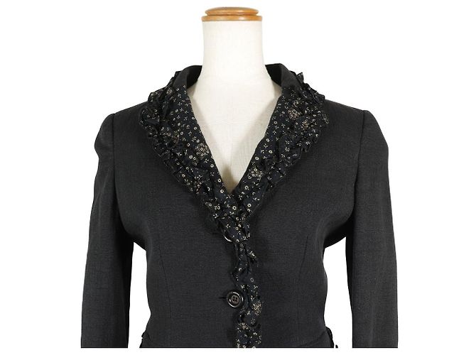 Set nero con volant floreali da donna Moschino - vista 2