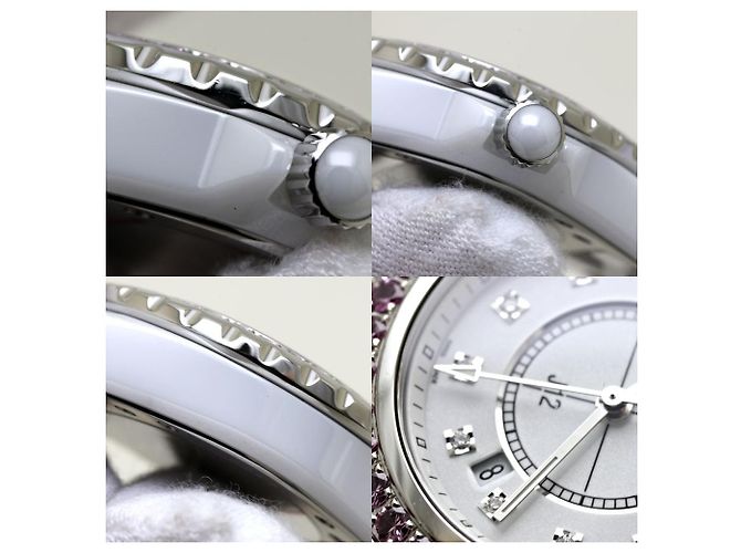 Chanel J12 Pink Sapphire Bezel Watch White - view 6
