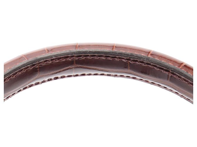 Sac à main Hermès Kelly 28 en alligator marron - vue 7