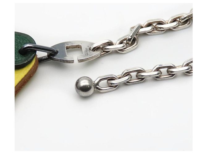 Hermès Hermes Leather Silver925 Lemon Bag Charm Key Ring Yellow - view 8