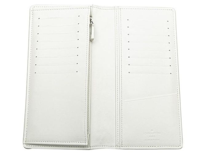 Portafoglio lungo Brazza NM Monogram Empreinte di Louis Vuitton Bianco - vista 4