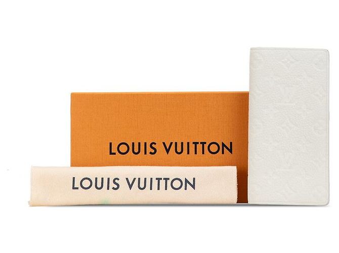 Portafoglio lungo Brazza NM Monogram Empreinte di Louis Vuitton Bianco - vista 7