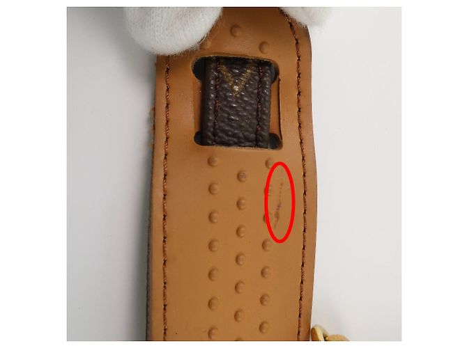 Cinghia a spalla in tela Monogram Louis Vuitton Marrone - vista 7