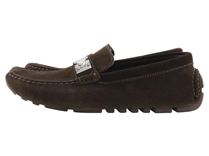 Scarpe da guida in suede Louis Vuitton FA0043 Marrone - vista 2
