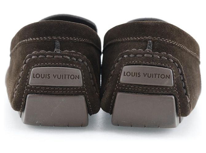 Scarpe da guida in suede Louis Vuitton FA0043 Marrone - vista 3