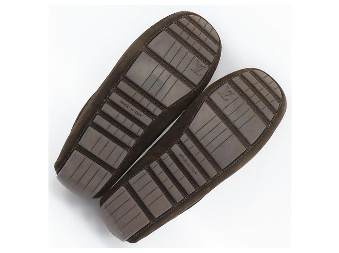 Scarpe da guida in suede Louis Vuitton FA0043 Marrone - vista 5