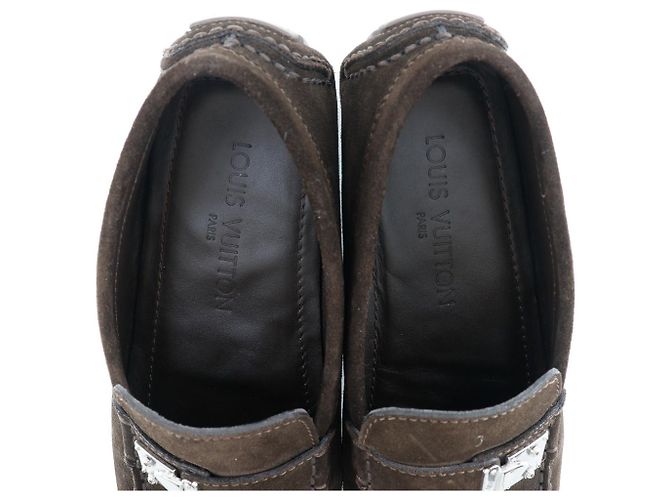 Scarpe da guida in suede Louis Vuitton FA0043 Marrone - vista 6