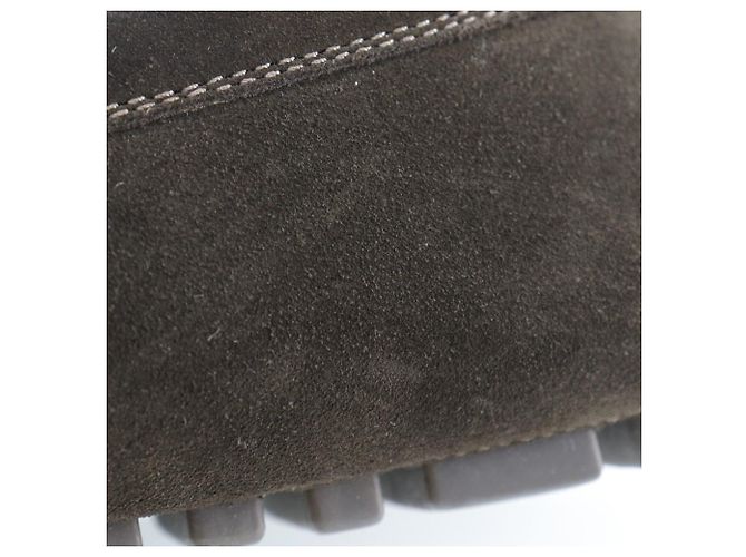 Scarpe da guida in suede Louis Vuitton FA0043 Marrone - vista 9