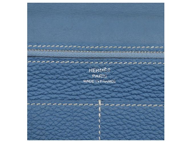 Cartera larga GM Togo Dogon de Hermès Azul - vista 10