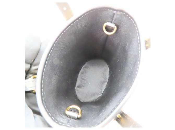 Bucket Borsa a secchiello Nano Louis Vuitton Beige Nero - vista 7