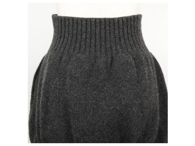 Falda de cachemira gris de Chanel Castaño - vista 2