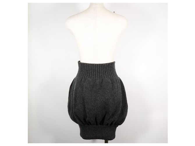 Falda de cachemira gris de Chanel Castaño - vista 3