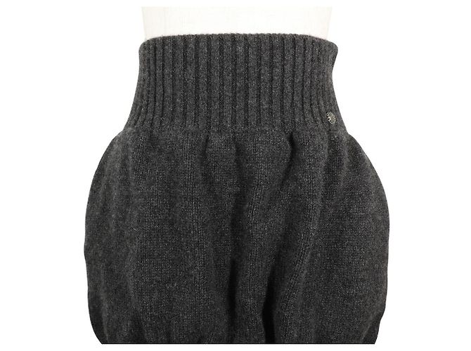 Falda de cachemira gris de Chanel Castaño - vista 4