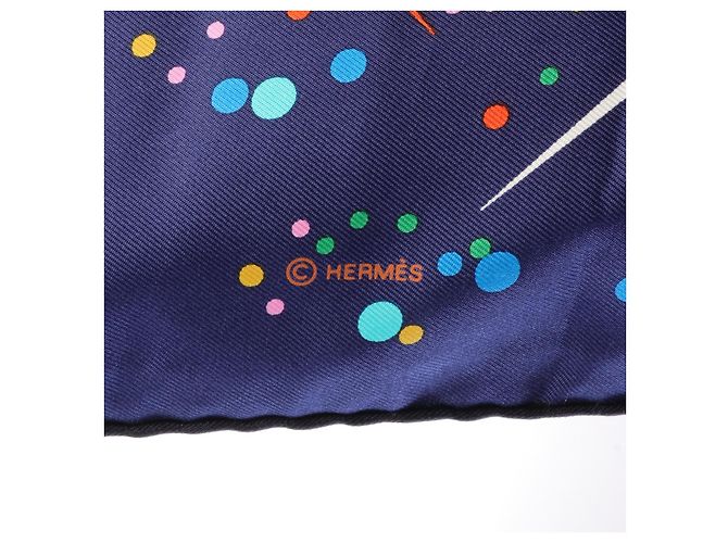 Hermès Hermes Silk Scarf Magic Kelly Navy - view 2