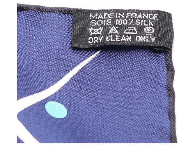 Hermès Hermes Silk Scarf Magic Kelly Navy - view 3