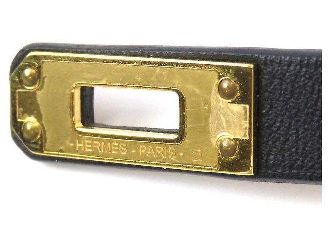 Hermès Hermes Leather Mini Kelly Double Tour Bracelet Black - view 7