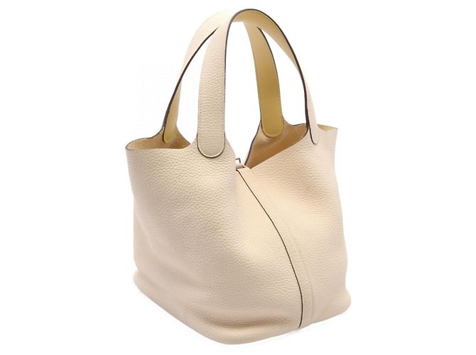 Hermès Hermes Picotin Lock Eclat MM Handbag Ivory White - view 2
