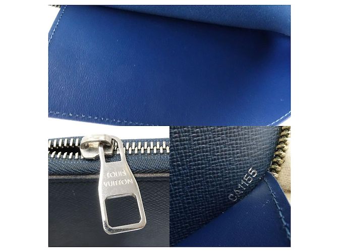 Cartera Zippy Organizer de cuero Taiga Louis Vuitton M30515 Azul - vista 9