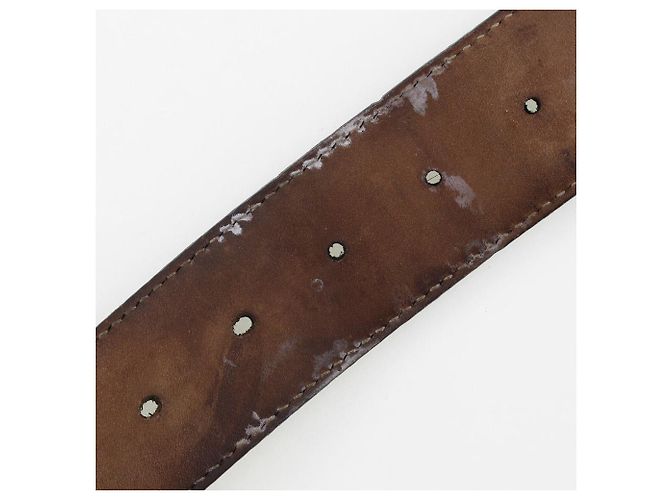 Schwarzer Gucci Leder-Gürtel mit Flechtmuster - Ansicht 7