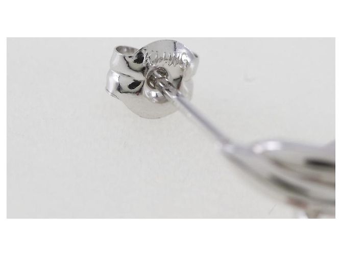 Autre Marque Pendientes de oro blanco K14 con motivo de hoja Plata - vista 6