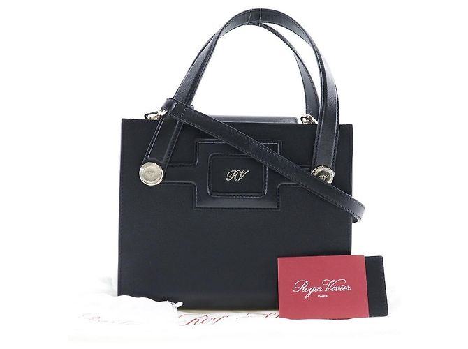 Bolsa de couro Roger Vivier preta 2 em 1 Preto - vista 2