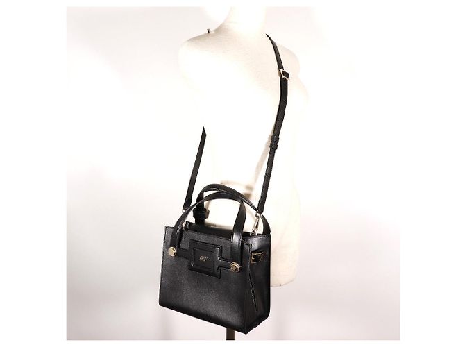 Bolsa de couro Roger Vivier preta 2 em 1 Preto - vista 9