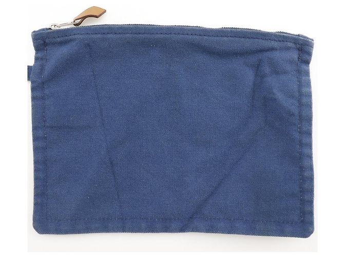 Hermès Hermes Chevaux Tote Bag aus Canvas Blau/Schwarz - Ansicht 14