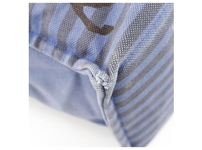 Hermès Hermes Chevaux Tote Bag aus Canvas Blau/Schwarz - Ansicht 5