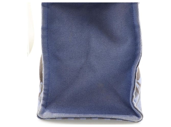 Hermès Hermes Chevaux Tote Bag aus Canvas Blau/Schwarz - Ansicht 9