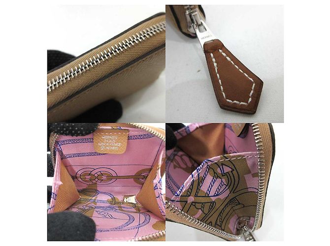 Hermès Hermes Azap Compact Mini Silk'in Wallet Brown - view 4