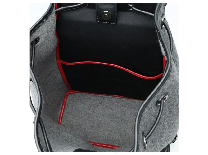 MCM Stadtrucksack Wool Leather Backpack Grey - view 2