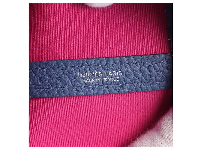 Hermès Borsa Tote Garden Party PM Hermes Rosa/Marino - vista 4