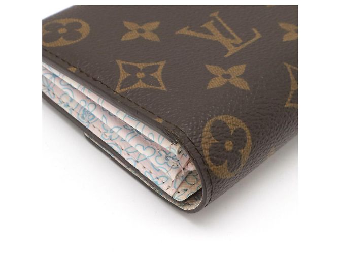 Louis Vuitton Monogram Fleuris Sarah Wallet M60232 Pink - view 3