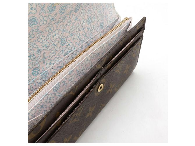 Louis Vuitton Monogram Fleuris Sarah Wallet M60232 Pink - view 9