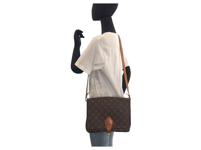 Louis Vuitton Monogram Cartouchiere GM Shoulder Bag Brown - view 9