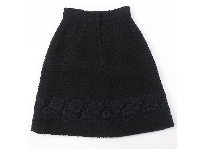 Falda de punto de encaje Flower de Dolce & Gabbana negra 36 Negro - vista 2
