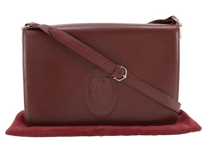 Borsa a spalla Cartier Must Line Bordeaux Marrone - vista 12