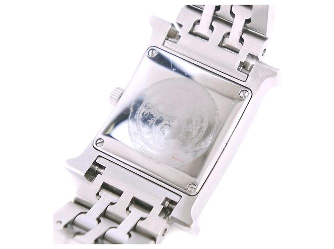 Hermès Hermes H Uhr aus Edelstahl Silber - Ansicht 8