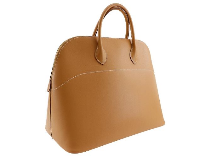 Hermès Sac Boston Hermes Bolide 45 Camel Marron - vue 3