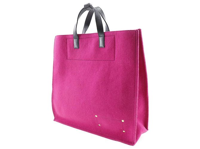 Borsa tote in pelle feltro Yves Saint Laurent Rosa - vista 2