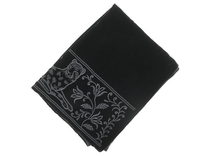Sciarpa in seta rayon Salvatore Ferragamo Nero - vista 3