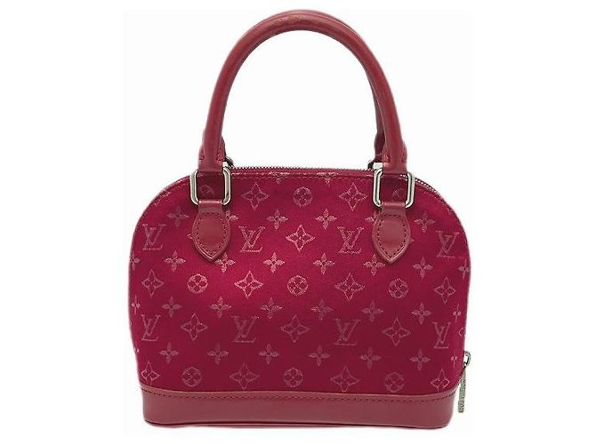 Bolsa de mão Little Alma em couro satin Louis Vuitton M92350 Vermelho - vista 2