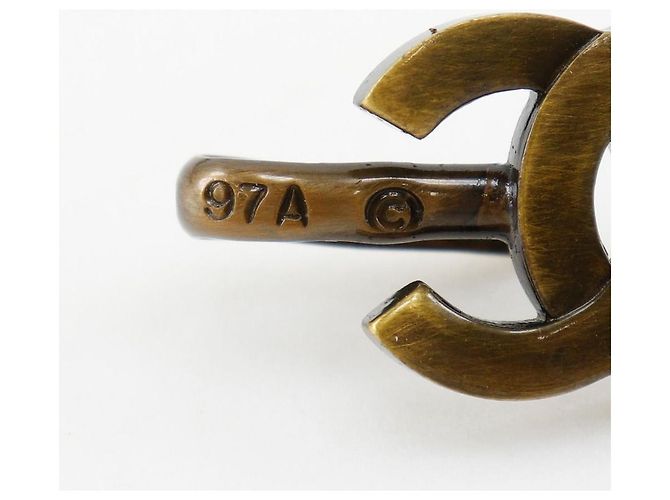 Cinturón de cadena Chanel chapado en oro de ante Castaño - vista 8