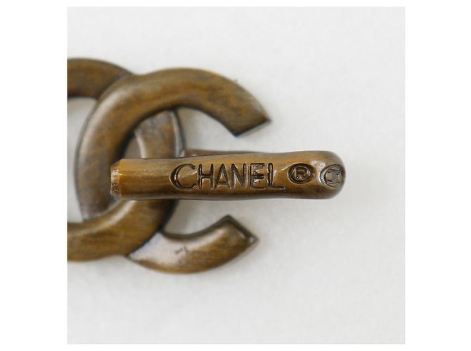 Cinturón de cadena Chanel chapado en oro de ante Castaño - vista 9